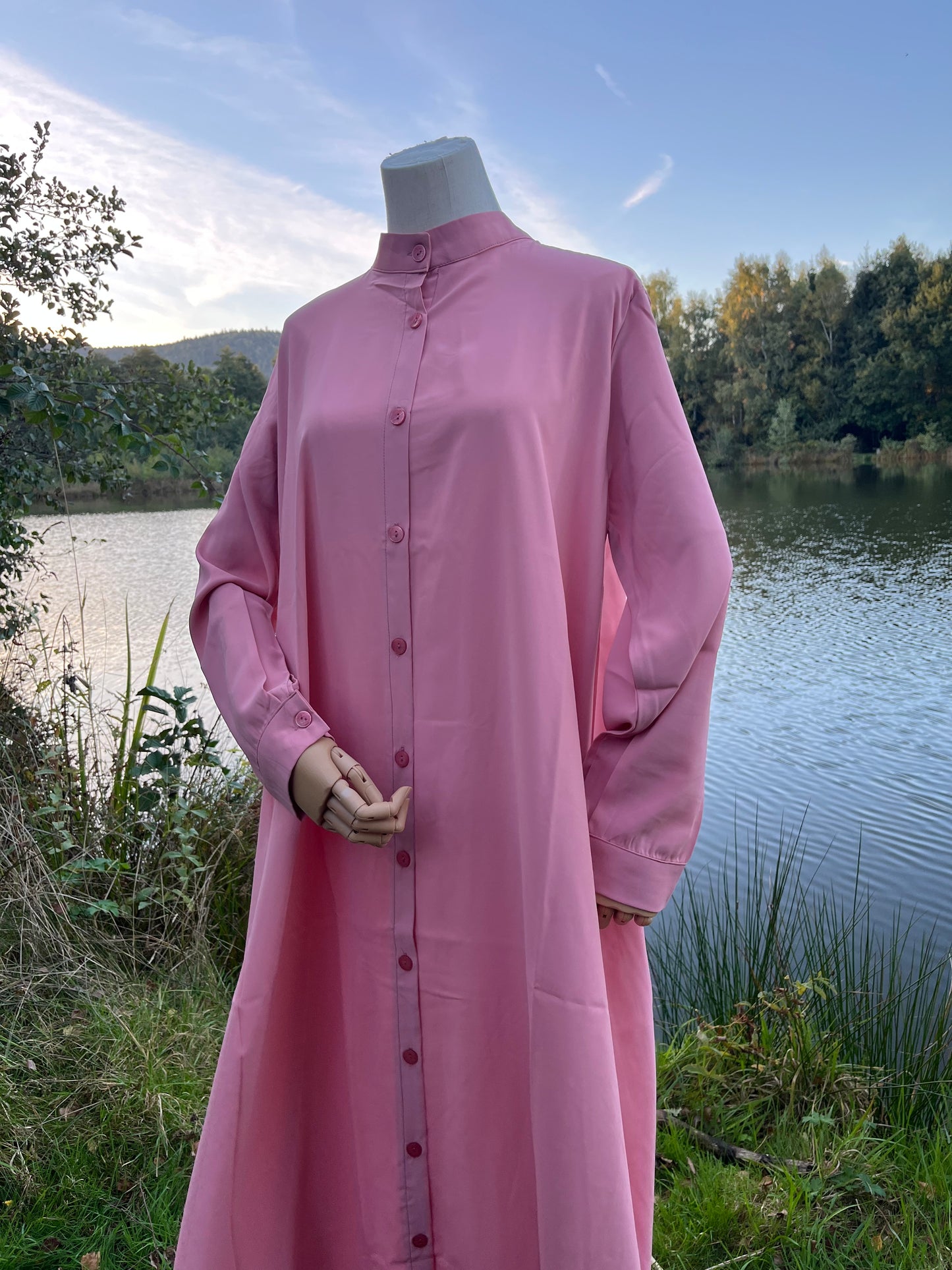 Abaya chemise à boutons Nasma