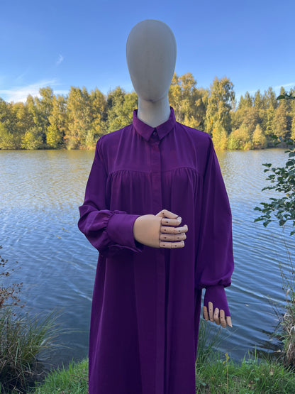 Abaya chemise col classique Sana