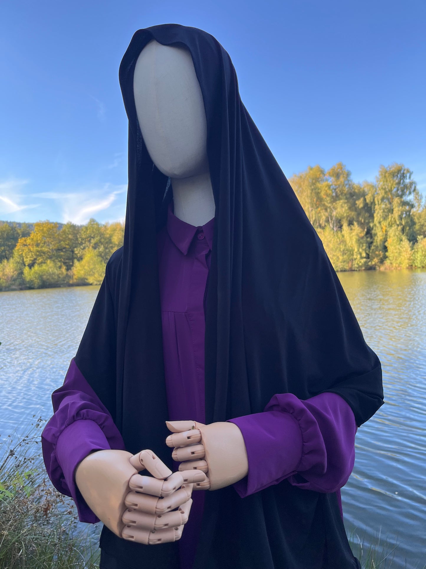 Abaya chemise col classique Sana